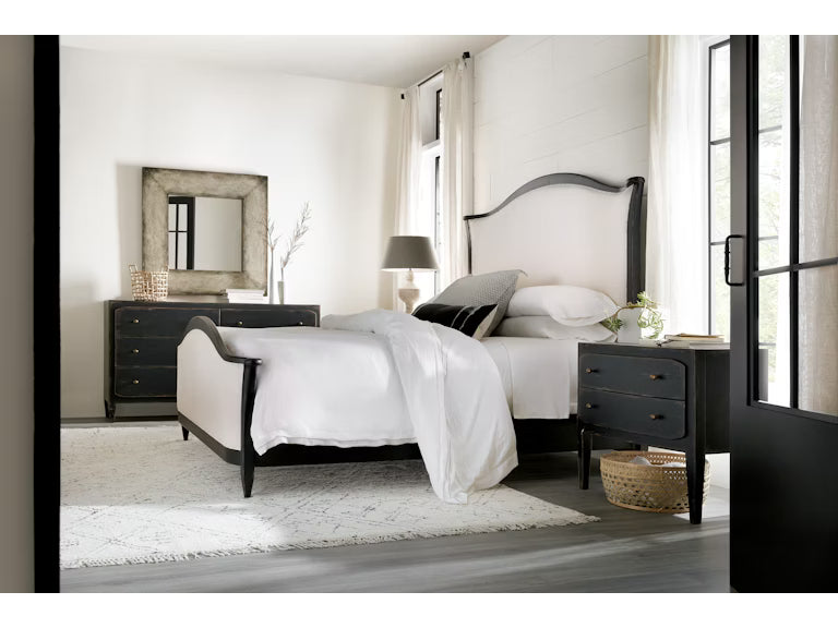 Ciao Bella Upholstered King Bed - Black
