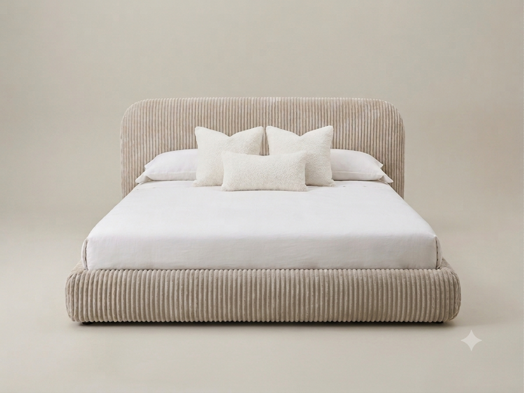 Corduroy King Bed
