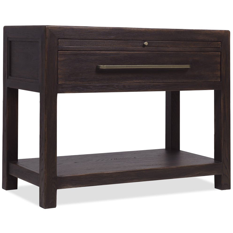 Driftwood One-Drawer Nightstand with Stone Top