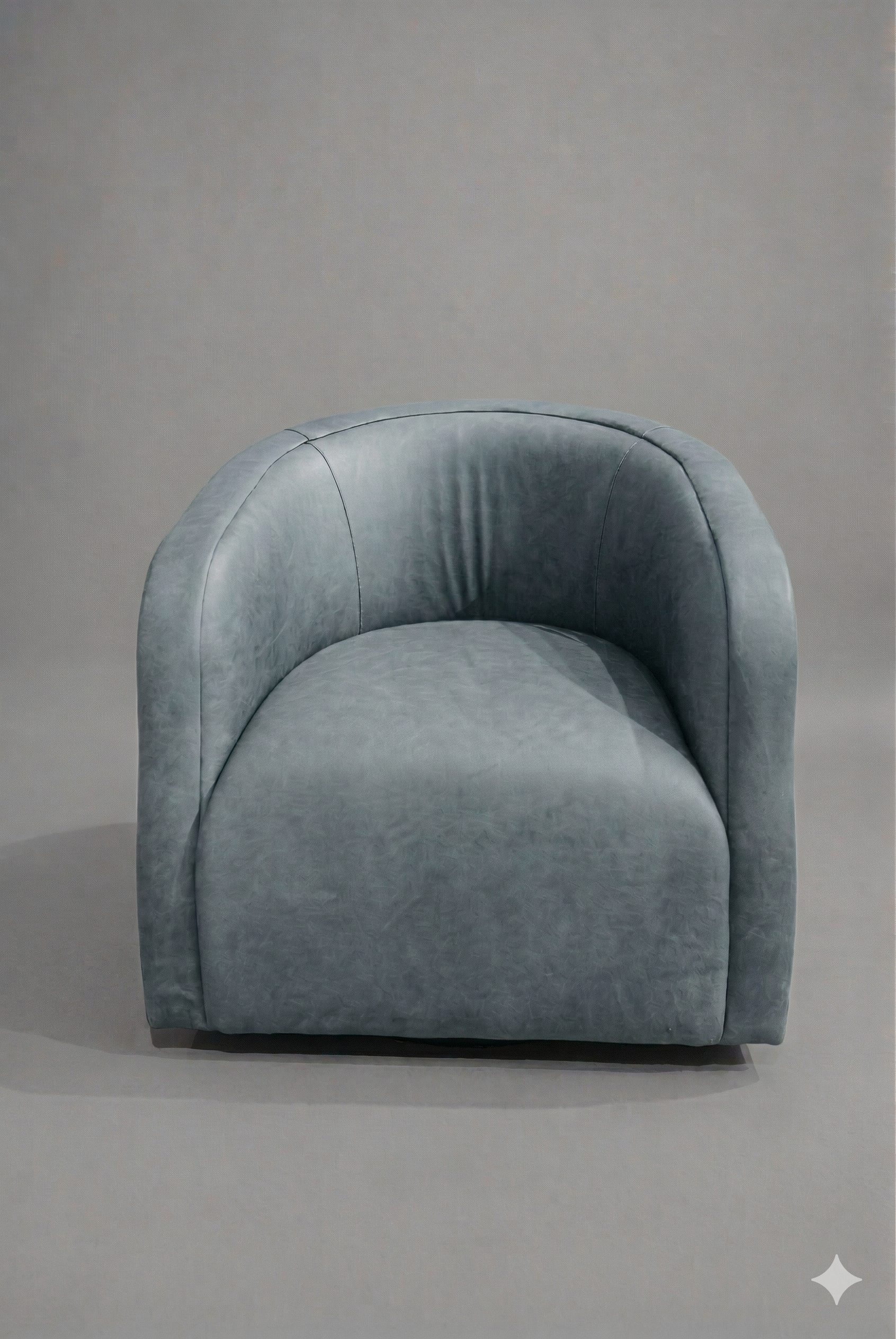 Laguna Dove Leather Swivel Chair