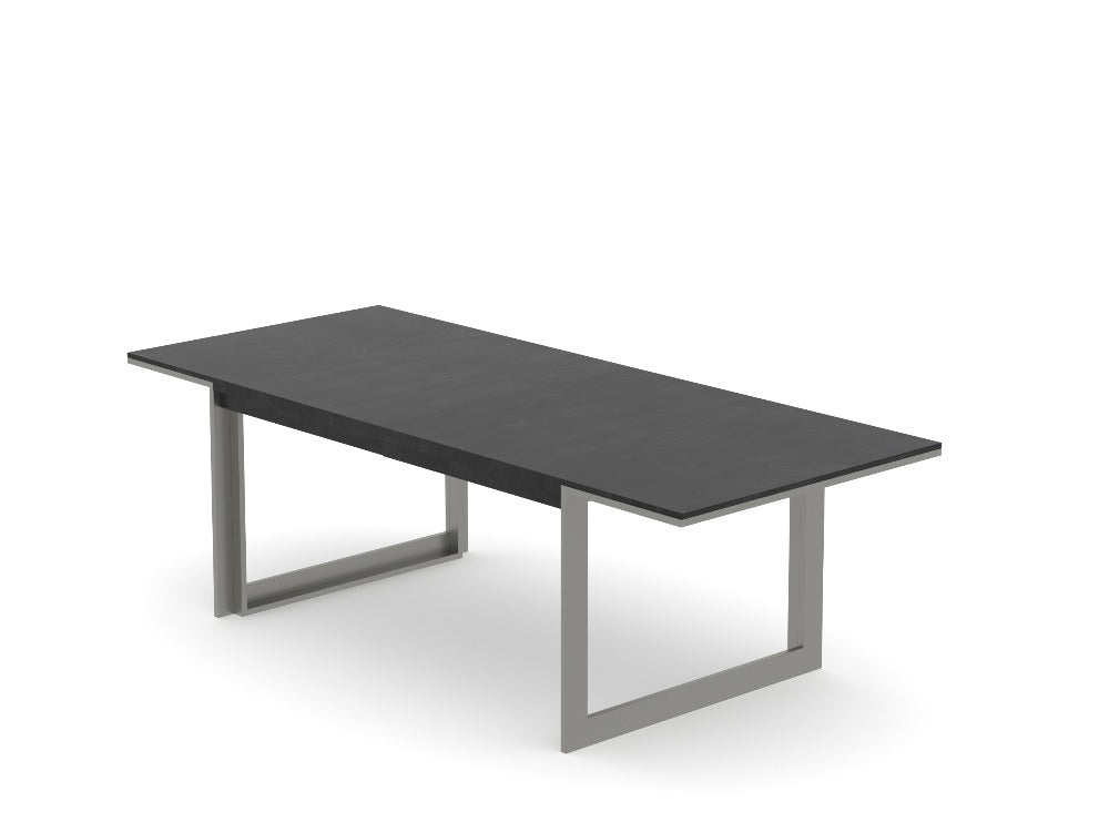 Rectangular Dining Table with Metal Base