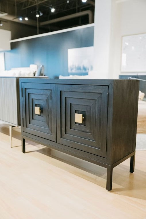 Aiken 2 Door Black Cabinet