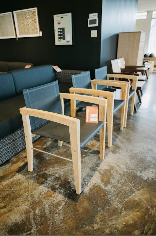 Borneo Teak Black Outdoor Chair