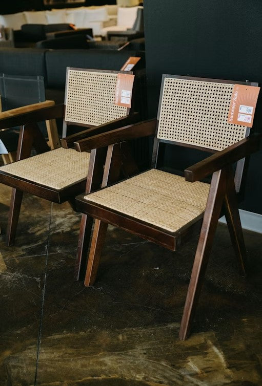 Moes Rattan Dark Brown Armchair