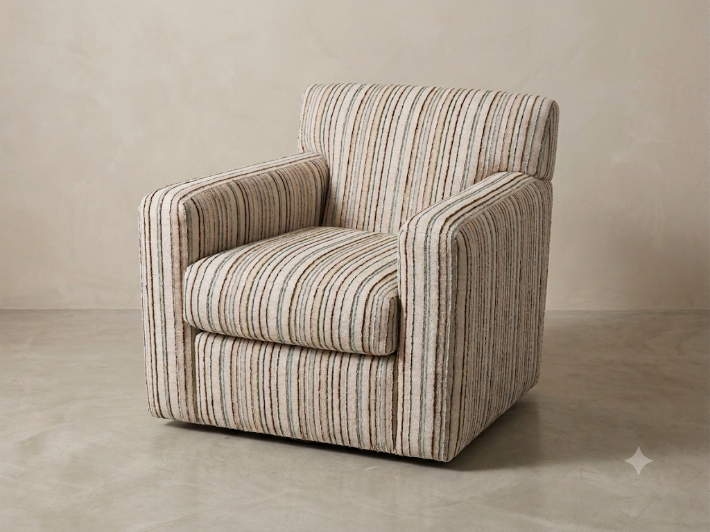 Striped Swivel Chair