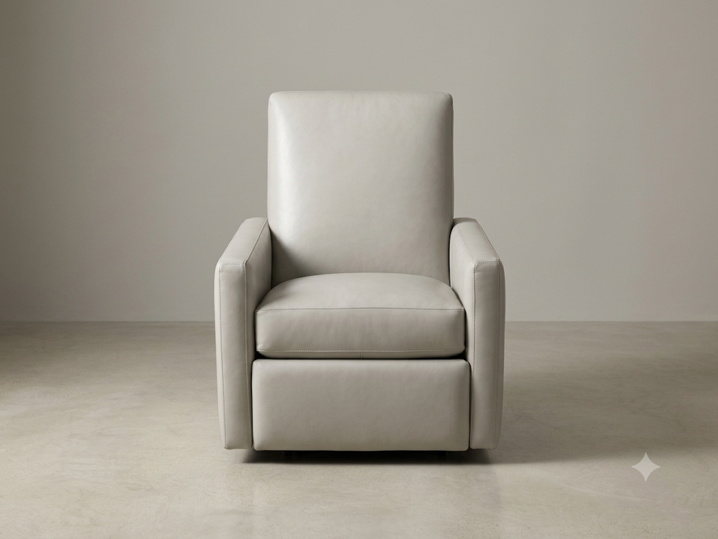 Leather Recliner in Leisure Grey