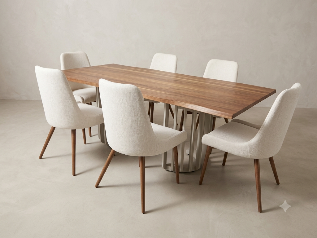 Walnut Live Edge Dining Table