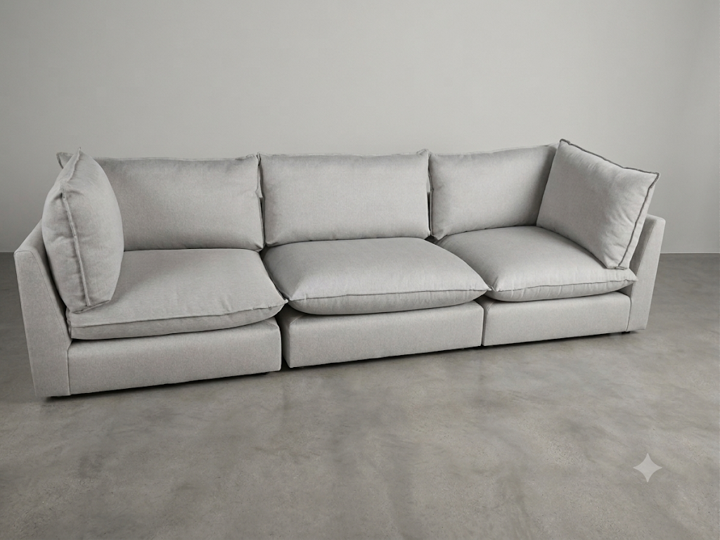 Max 3 Seat Sofa in Dawson Cement Fabric