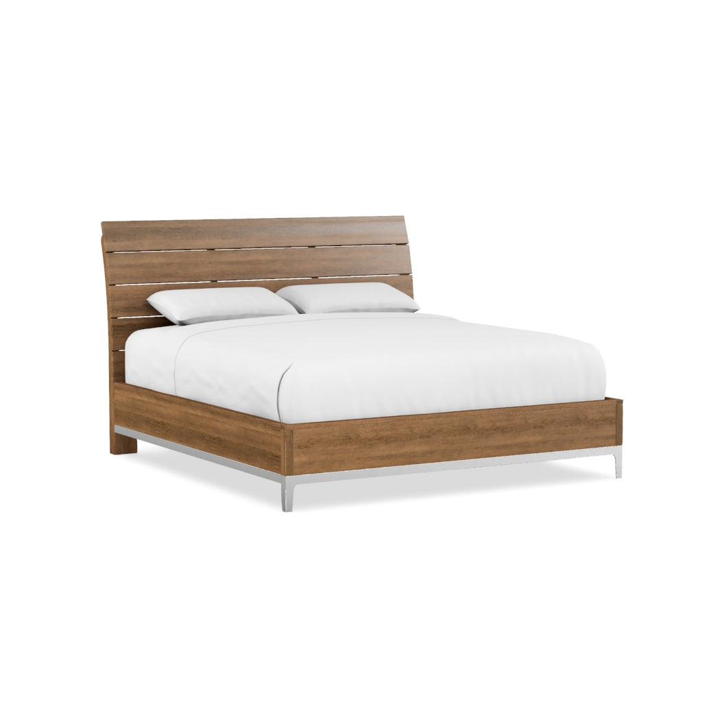 King Wood Plank Bed